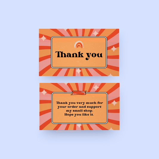 Eco-Friendly Thank You Card Special Design 5 (100 pcs)