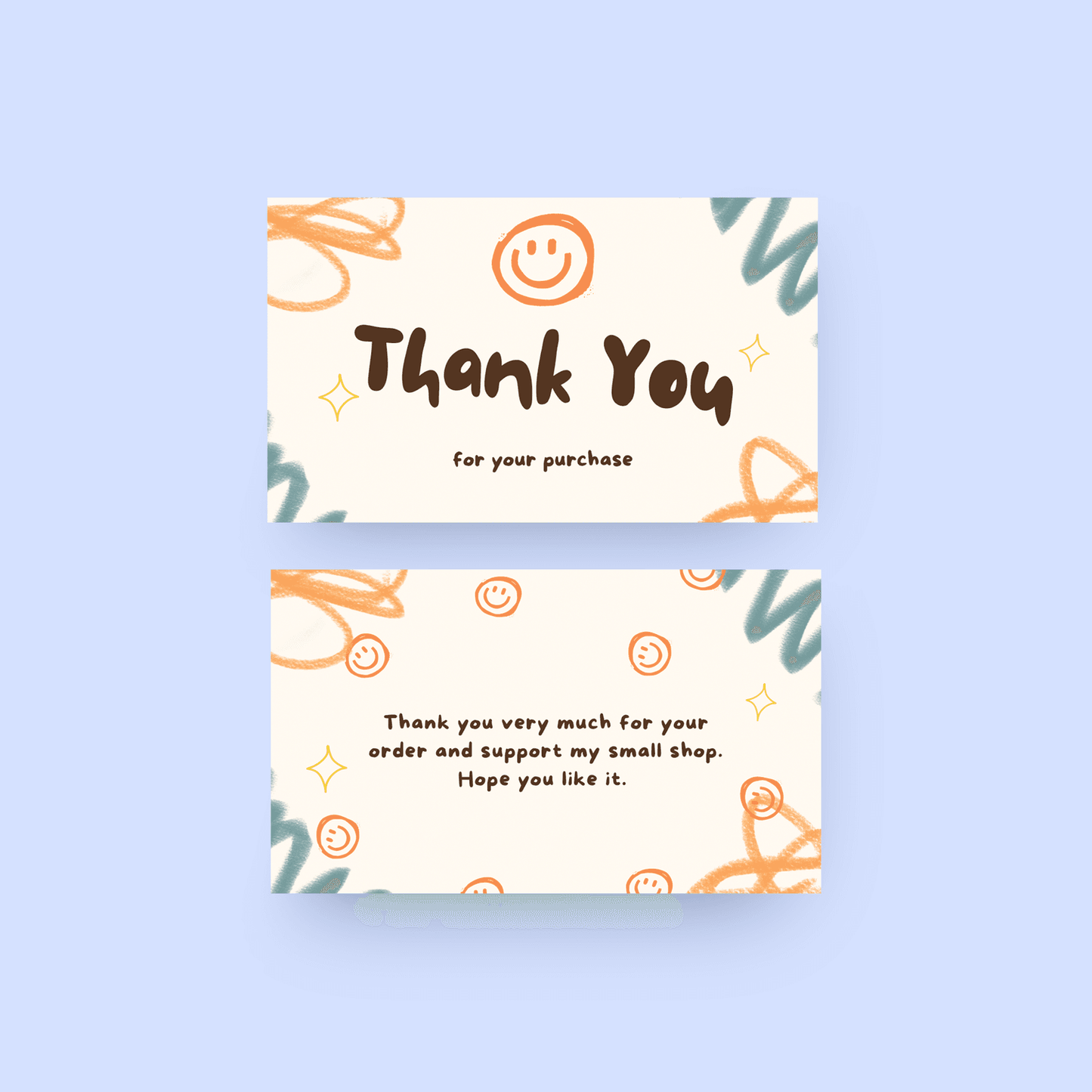 Eco-Friendly Thank You Card Special Design 4 (100 pcs)