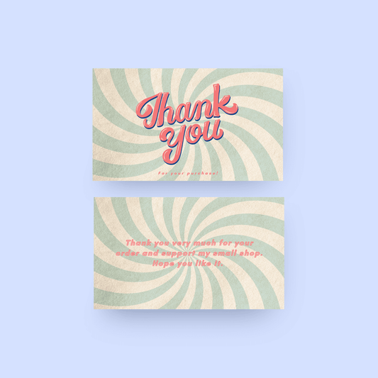 Eco-Friendly Thank You Card Special Design 3 (100 pcs)