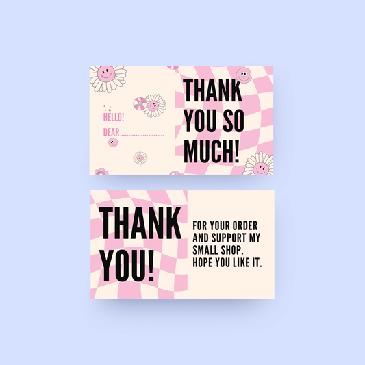 Eco-Friendly Thank You Card Special Design 1 (100 pcs)